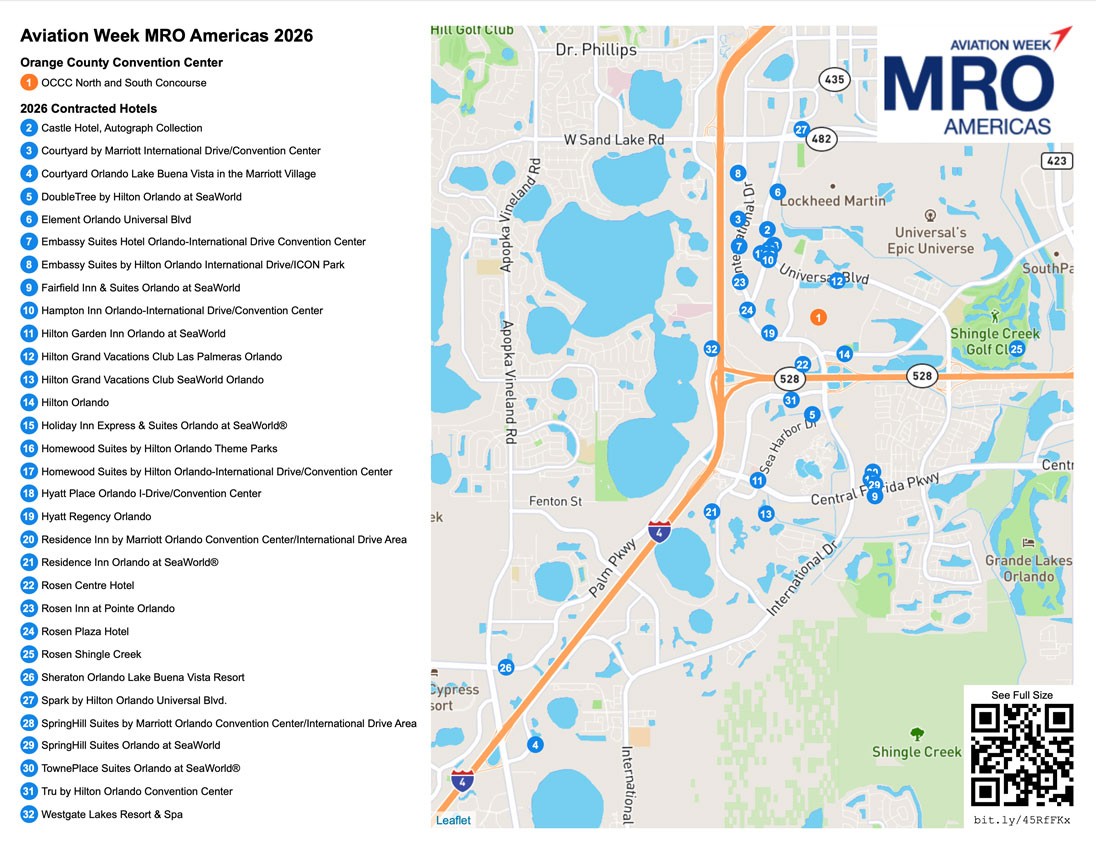 MRO AMERICAS Hotel Map
